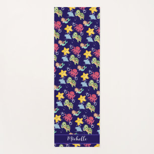 Tapis De Yoga Fête d'anniversaire en mer arc-en-ciel