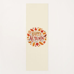 Tapis De Yoga feuille classique et automne heureux