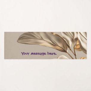Tapis De Yoga Feuille d'or élégante
