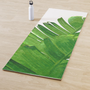 Tapis De Yoga Feuilles de bananes vertes