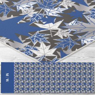 Tapis De Yoga Feuilles d'érable bleu sur un Arrière - plan de ch
