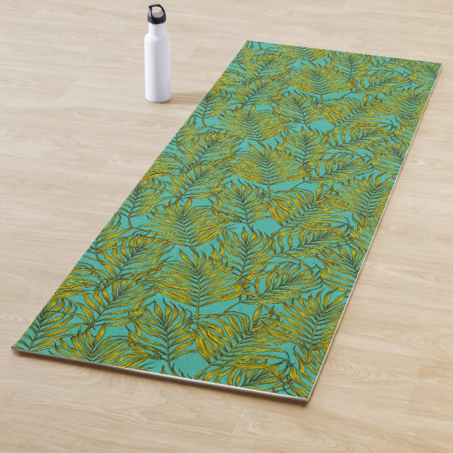 Tapis De Yoga Feuilles Palm (En situation)