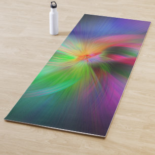 Tapis De Yoga Feux d'artifice des couleurs - Art fractal