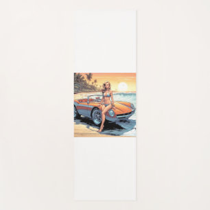Tapis De Yoga Fille avec voiture de sport