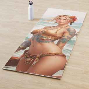 Tapis De Yoga Fille pirate imaginaire design Yoga Mat