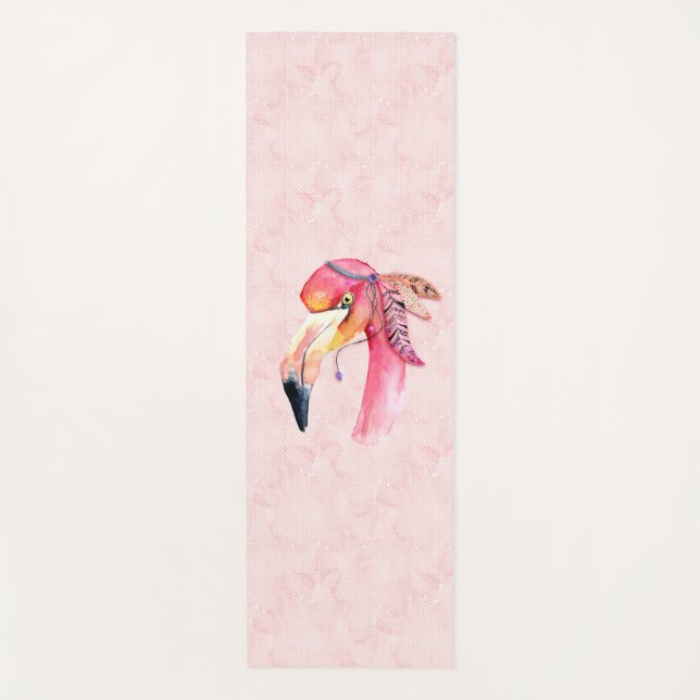 Tapis De Yoga Flamant rose de Boho Fiona (Devant)
