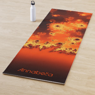 Tapis De Yoga Flamme solaire fractale Yoga Mat