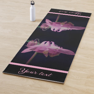 Tapis De Yoga Fleur de Columbine rose intense personnalisée