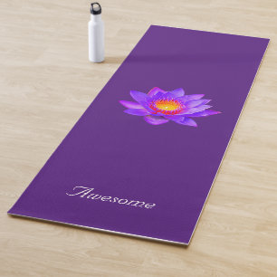 Tapis De Yoga Fleur de lotus sur pourpre royal