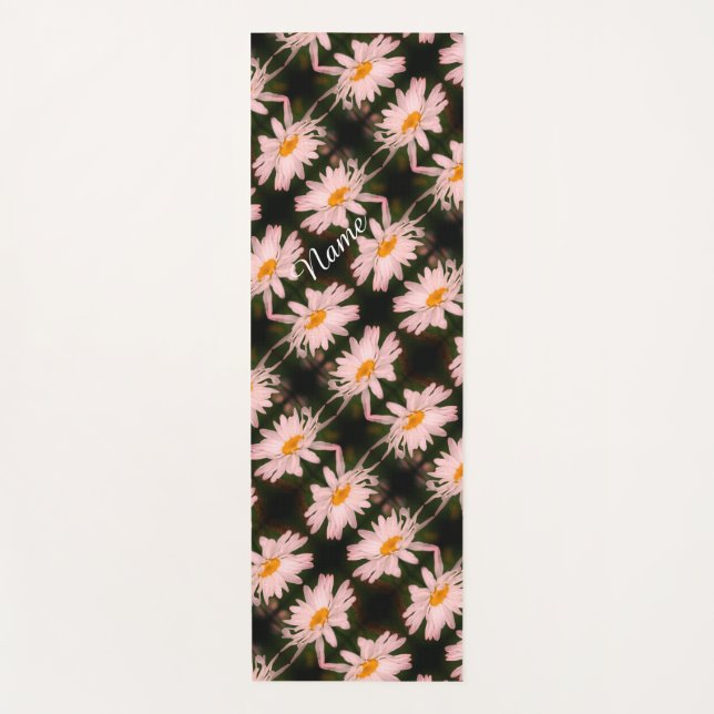 Tapis De Yoga Fleur de marguerite blanche Motif Abstrait personn (Devant)