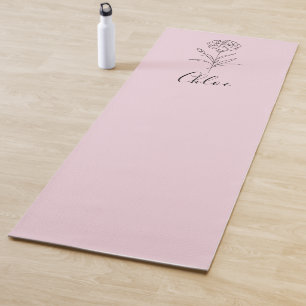 Tapis De Yoga Fleur de naissance de l'oeillet de janvier personn
