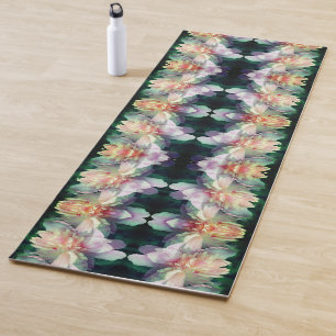 Tapis De Yoga Fleur de pivoine rose Abstraite