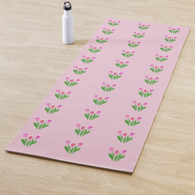 Tapis De Yoga Fleur de tulipes (En situation)