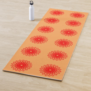 Tapis De Yoga Fleur en fleurs géométrique Mandala double face