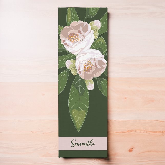 Tapis De Yoga Fleur et verdure luxuriante Élégante (Lush Flower and Greenery Elegant Yoga Mat)