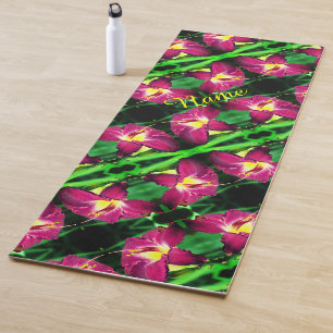 Tapis De Yoga Fleur journalière Fermer Abstrait Personnalisé
