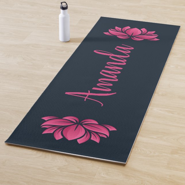 Tapis De Yoga Fleur Lotus (En situation)