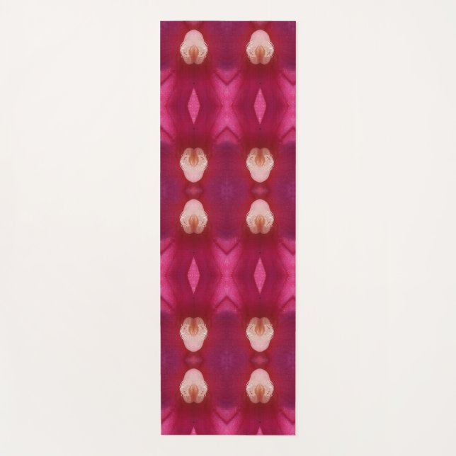 Tapis De Yoga Fleur Magenta Ikat Pouf (Devant)