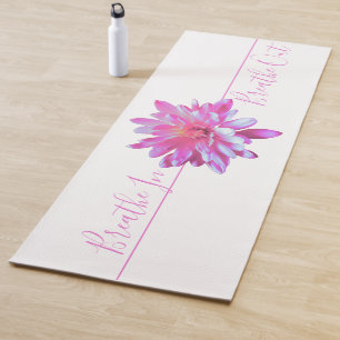 Tapis De Yoga Fleur rose Fleur rose Daisy - inspirez . expirez