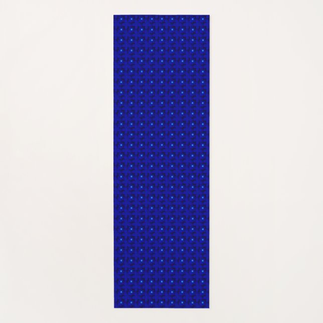 Tapis De Yoga Fleurs bleues en 3D, Artdeco (Devant)