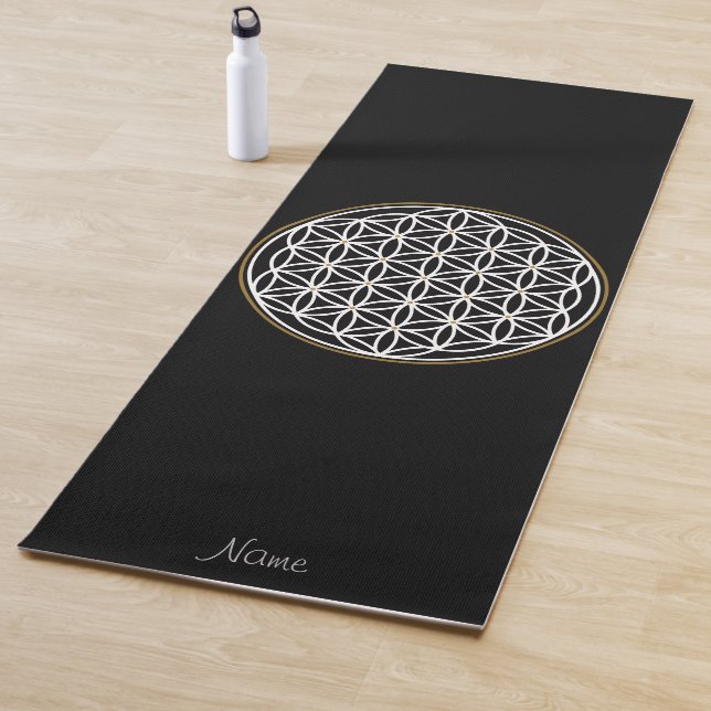 TAPIS DE YOGA FLEURS DE LA VIE SYMBOLE MYSTIQUE (En situation)