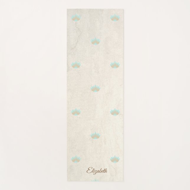 Tapis De Yoga Fleurs de Lotus adorables - Personnalisées (Devant)
