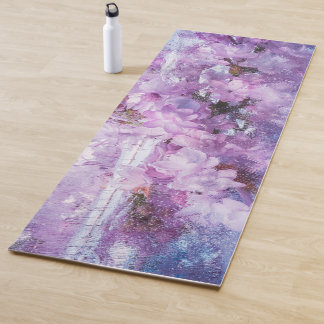 Tapis De Yoga Fleurs Lilac congelées