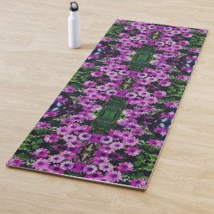 Tapis De Yoga Fleurs marguerites violettes africaines Abstraites