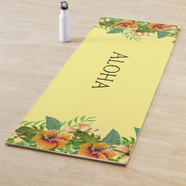 Tapis De Yoga Fleurs tropicales d'Aloha