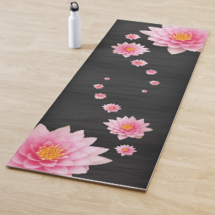 Tapis De Yoga Floating Pink Lotus Flowers