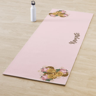 Tapis De Yoga Floral rose