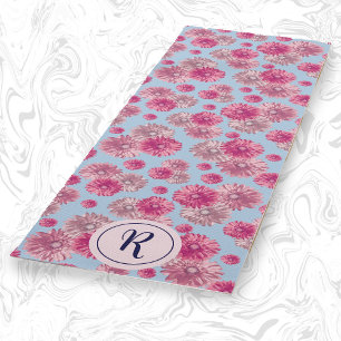 Tapis De Yoga Flore Fille Avec Fleurs Pastel Moderne Salle De Sp