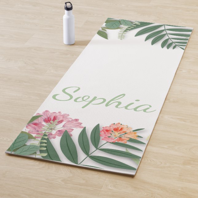 Tapis De Yoga Flore tropicale (En situation)