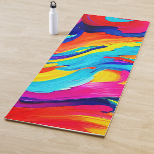 Tapis De Yoga Flux de couleurs Abstrait dynamique