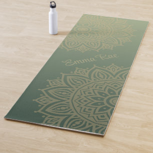 Tapis De Yoga Forêt verte Mandala Gradient