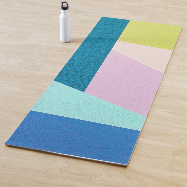 Tapis De Yoga Formes géométriques Abstraites Motif textile Yoga  (En situation)