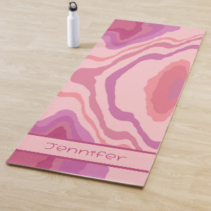 Tapis De Yoga Fun Rose Abstrait Moderne Fille Inspirivity