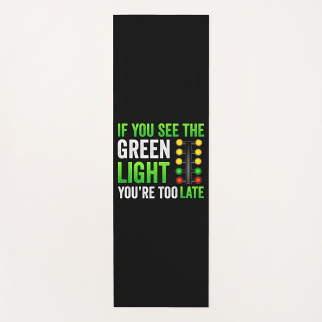 Tapis De Yoga Funny Drag Racing Christmas Tree Drag Racer (Devant)