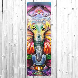 Tapis De Yoga Ganesh Hindu India Elephant brillant psychédélique