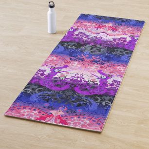 Tapis De Yoga Genderfluide Dragon Damask - Genderfluide Fierté D