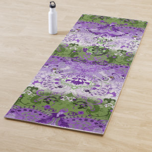 Tapis De Yoga Genderqueer Dragon Damask - Genderqueer Pride Drap