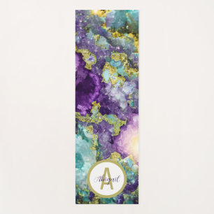 Tapis De Yoga Géode cristal Améthyste Personnalisé