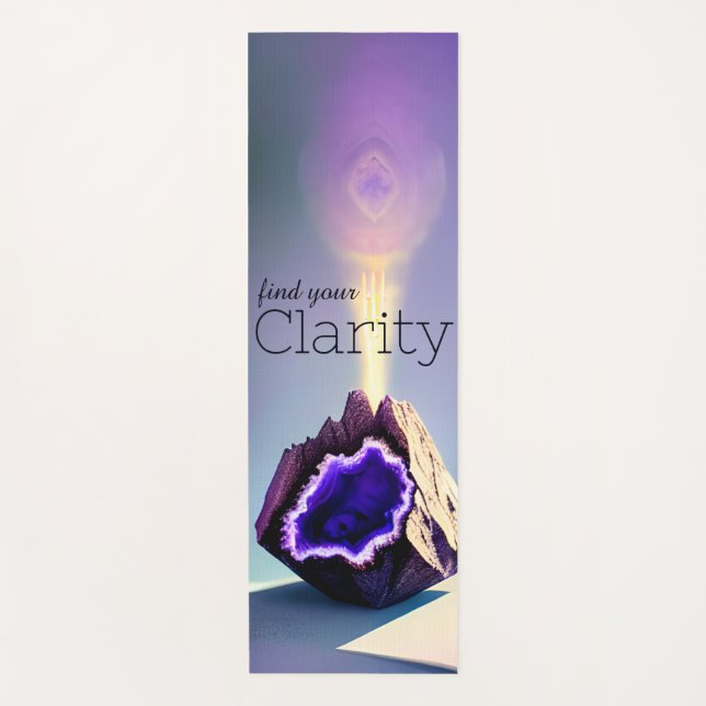 Tapis De Yoga Géode cristal d'Améthyste clair Inspiration violet (Devant)