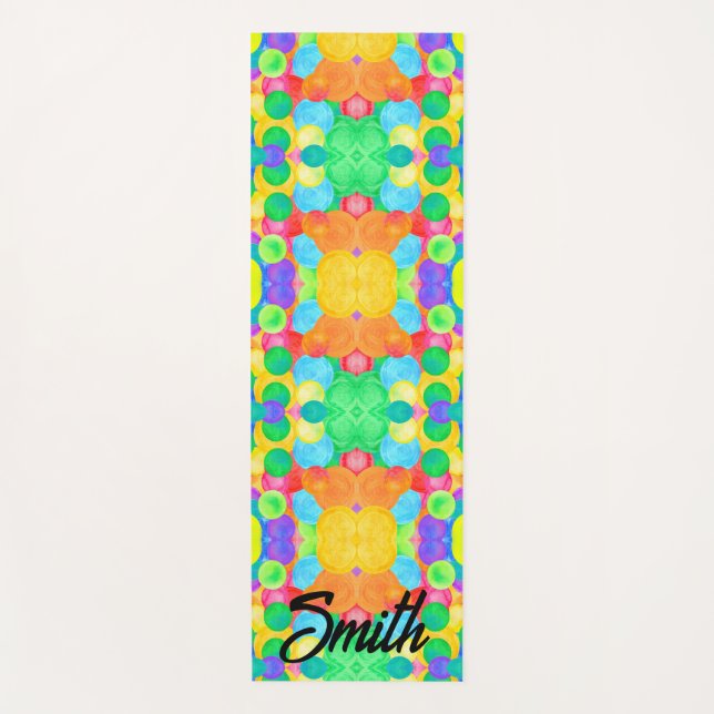 Tapis De Yoga Geometric Magical abstract color art (Devant)