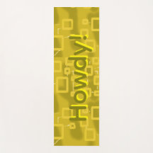 Tapis de yoga géométrique jaune