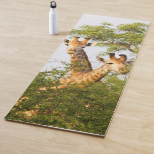 Tapis De Yoga Giraffes Pékin au-dessus de la végétation