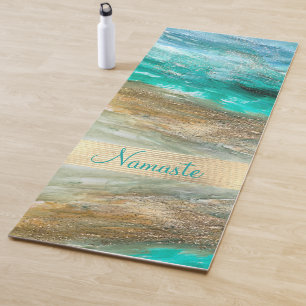 Tapis De Yoga Glitterie Art Moderne Personnalisé