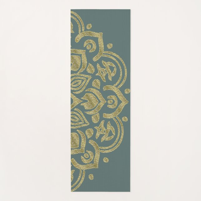 Tapis De Yoga Golden Mandala - Yoga Mat (Devant)