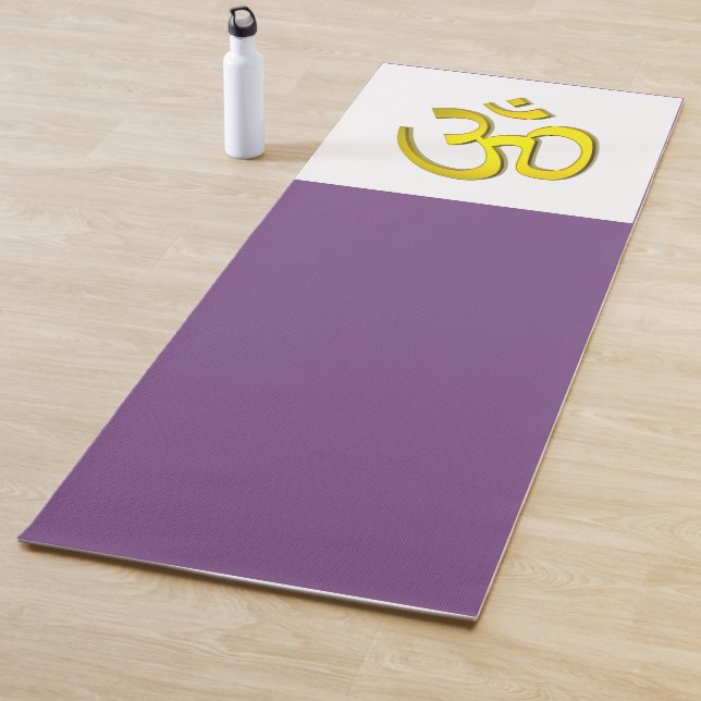 Tapis De Yoga Golden OM Symbole Purple Yoga Méditation (En situation)