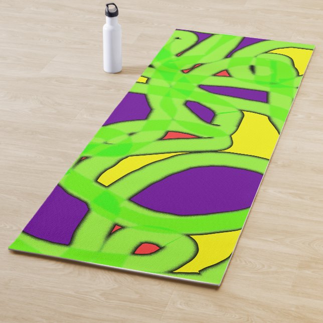 Tapis De Yoga Graffiti Pop Art (En situation)